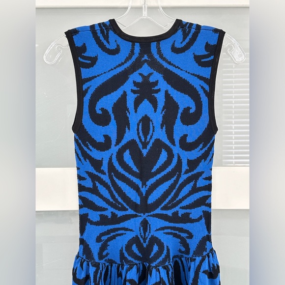 TORN BY RONNY KOBO BLUE BLACK STRETCHY MATERIAL DRESS SIZE SMALL - Picture 5 of 16